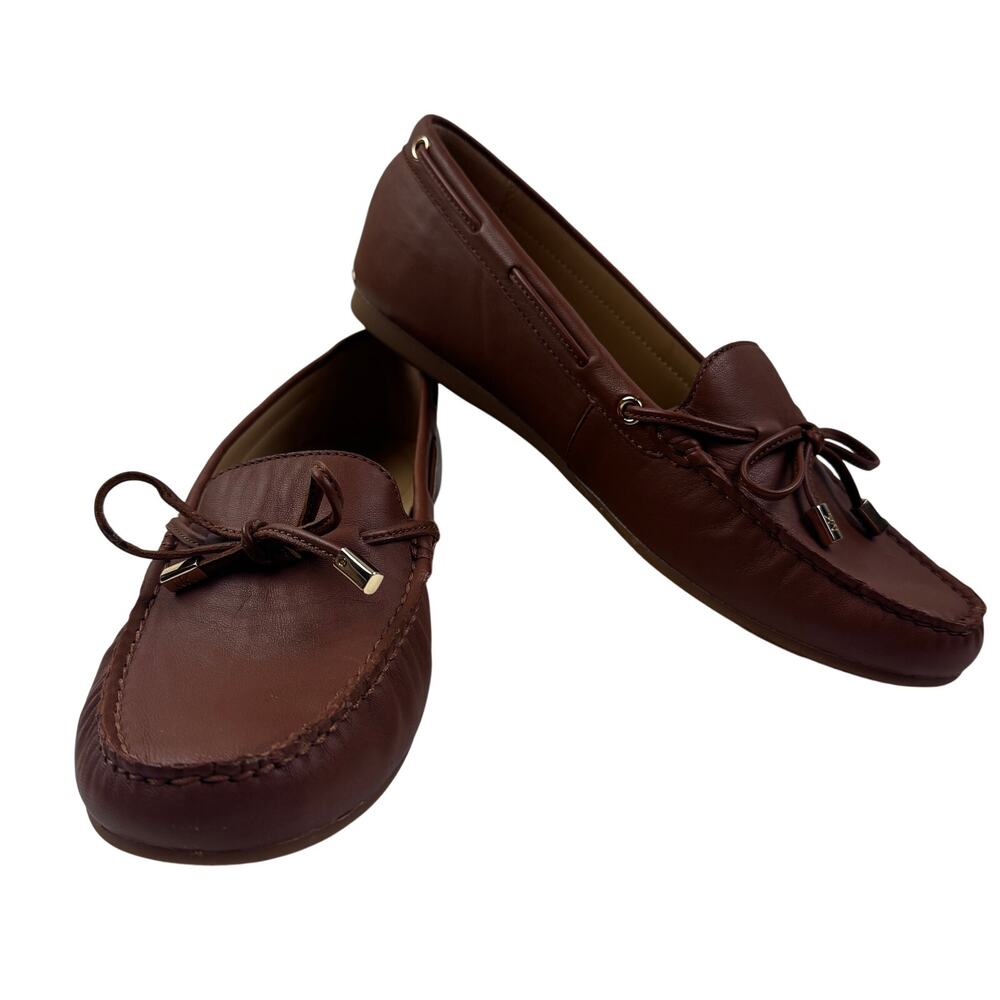 Michael Michael Kors Leather Preppy Classic Timeless Bow Loafers Women's SZ 9.5